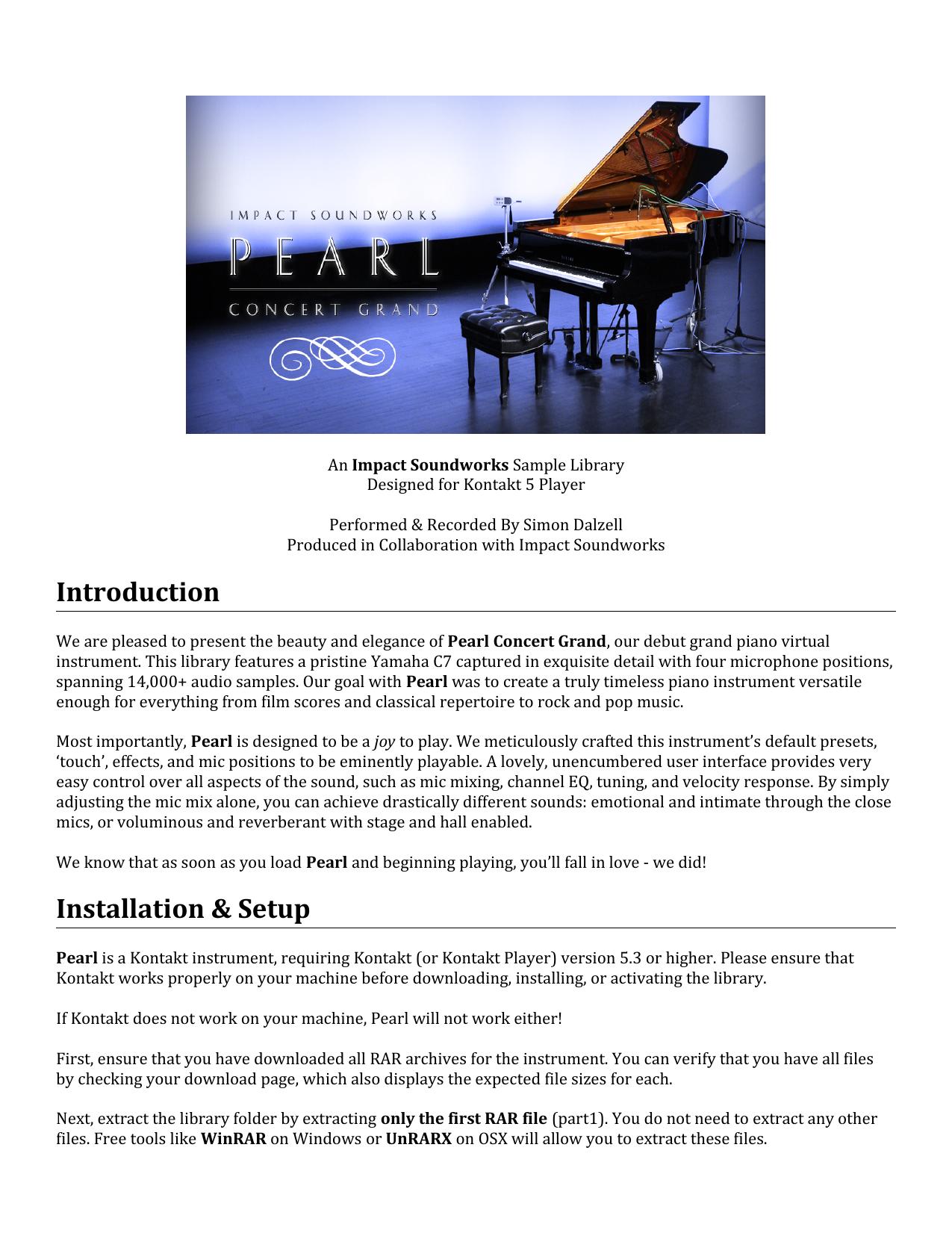 Pearl Concert Grand Documentation by Andrew Aversa