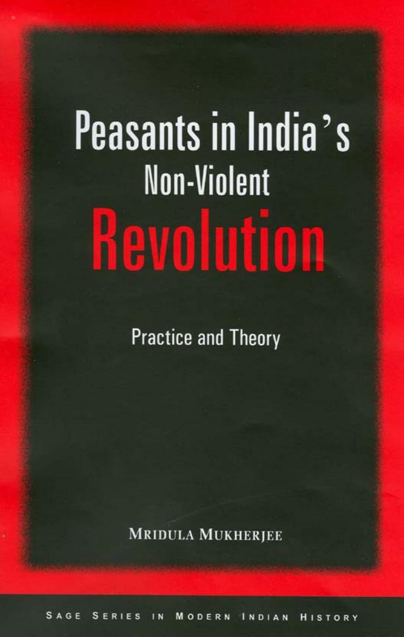 Peasants in India's Non-Violent Revolution: Practice and Theory by Mridula Mukherjee