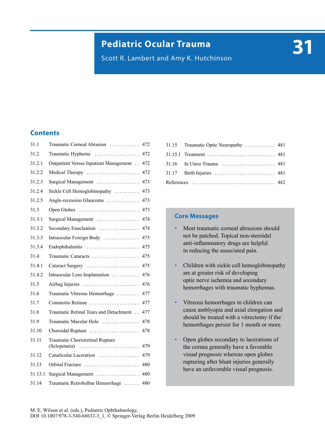 Pediatric Ocular Trauma by Unknown
