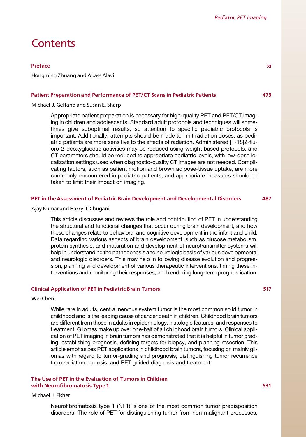 Pediatric PET Imaging, An Issue of PET Clinics by Hongming Zhuang MD PhD Abass Alavi MD