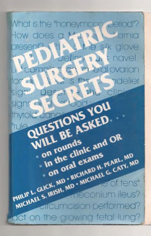 Pediatric Surgery Secrets, 1e by unknow