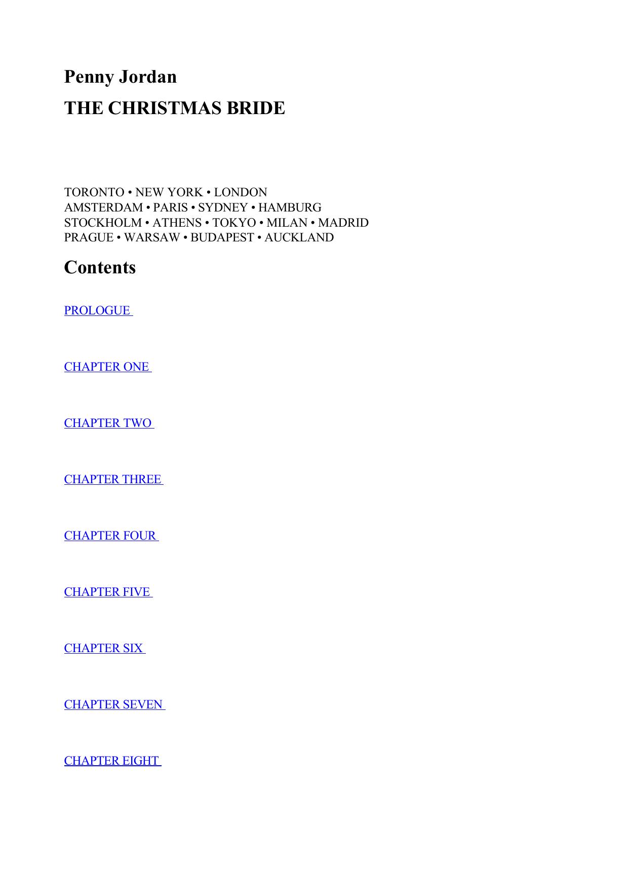 Penny Jordan by The Christmas Bride