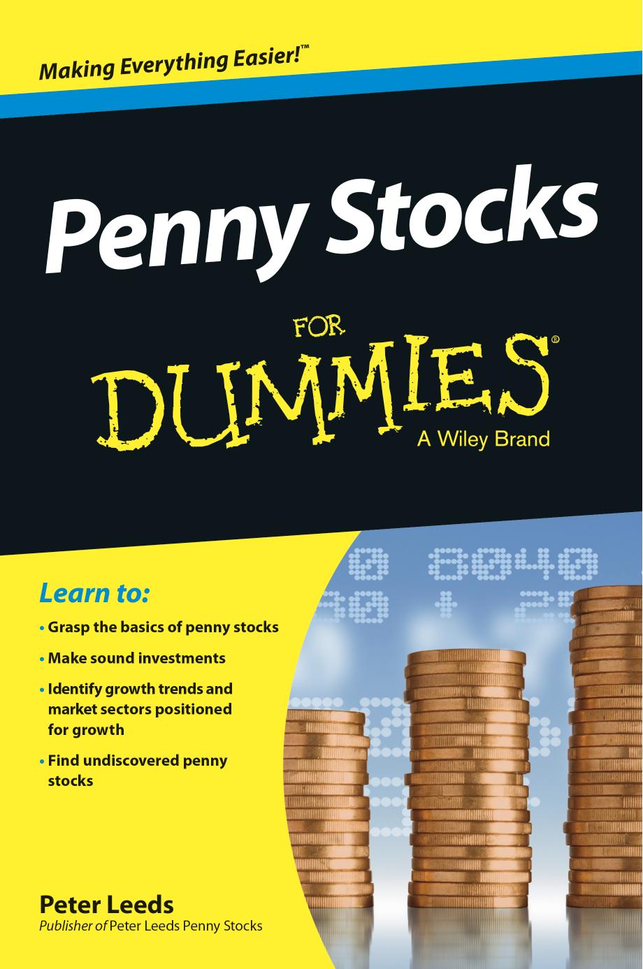 Penny Stocks For Dummies by Peter Leeds