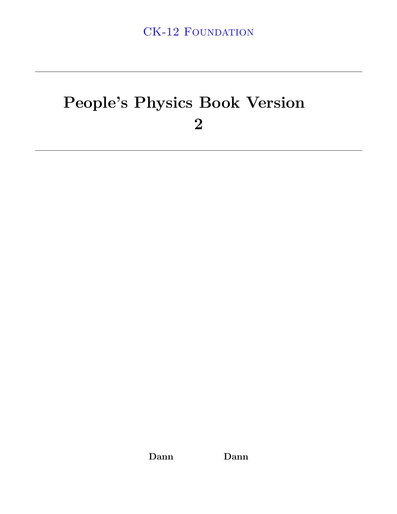 People s Physics Book Version 2 by Unknown