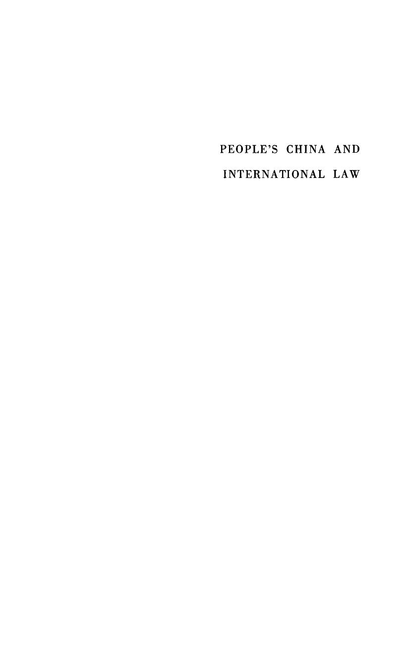 People's China and International Law, Volumes 1 by Jerome Alan Cohen Hungdah Chiu