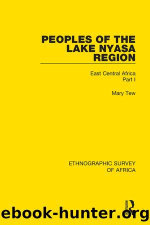 Peoples of the Lake Nyasa Region by Mary Tew