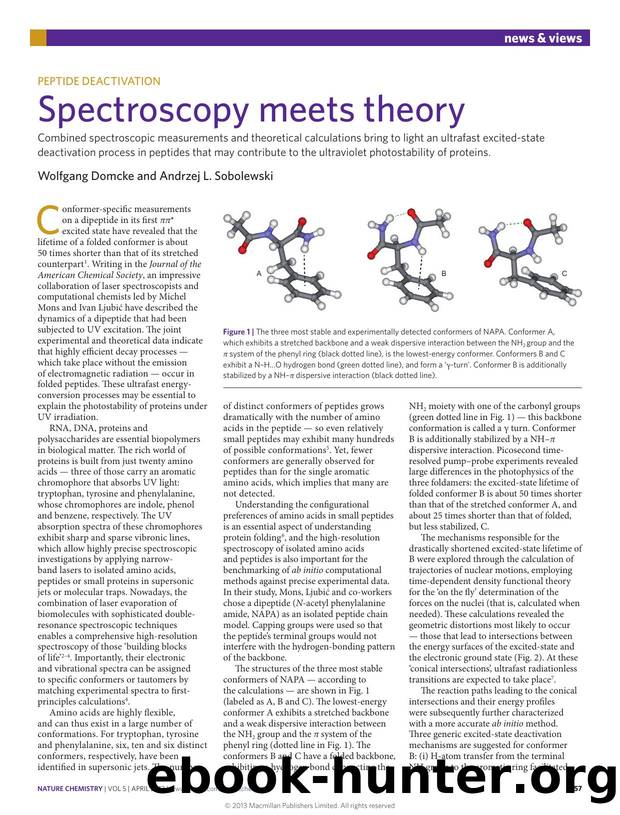 Peptide deactivation: Spectroscopy meets theory by Wolfgang Domcke & Andrzej L. Sobolewski