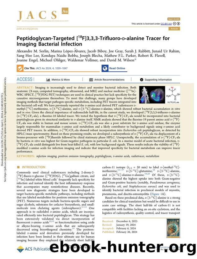 Peptidoglycan-Targeted [18F]3,3,3-Trifluoro-d-alanine Tracer for Imaging Bacterial Infection by unknow