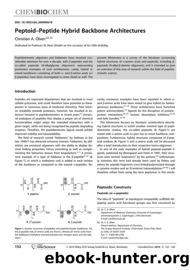Peptoid-Peptide Hybrid Backbone Architectures by Unknown
