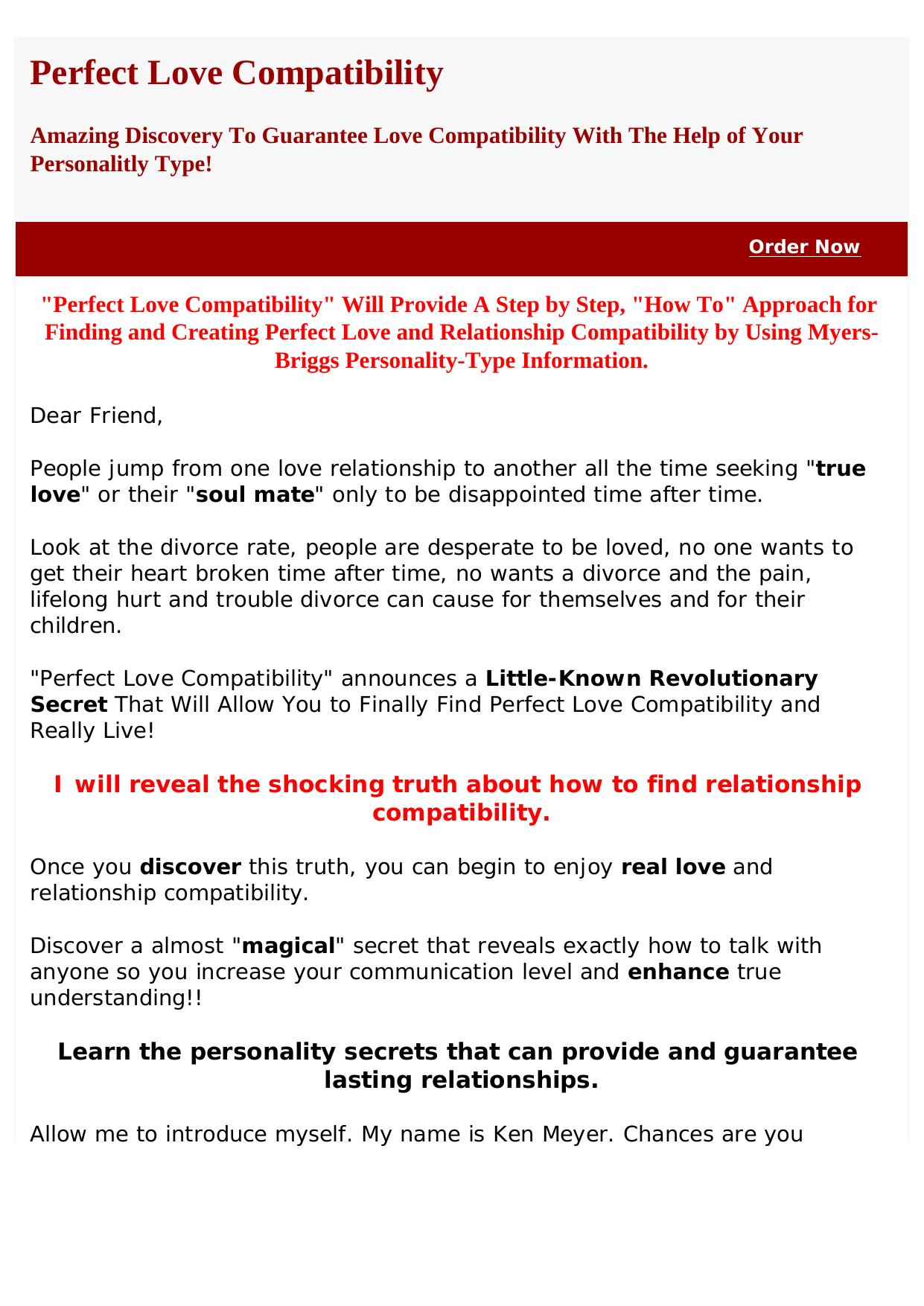 Perfect Love Compatibility. by Best of Kuszter's Collection