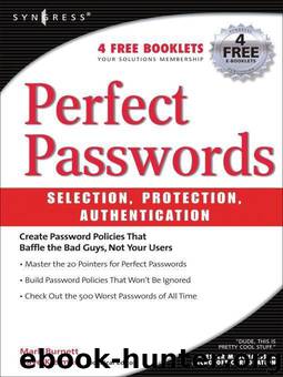 Perfect Password by Burnett Mark