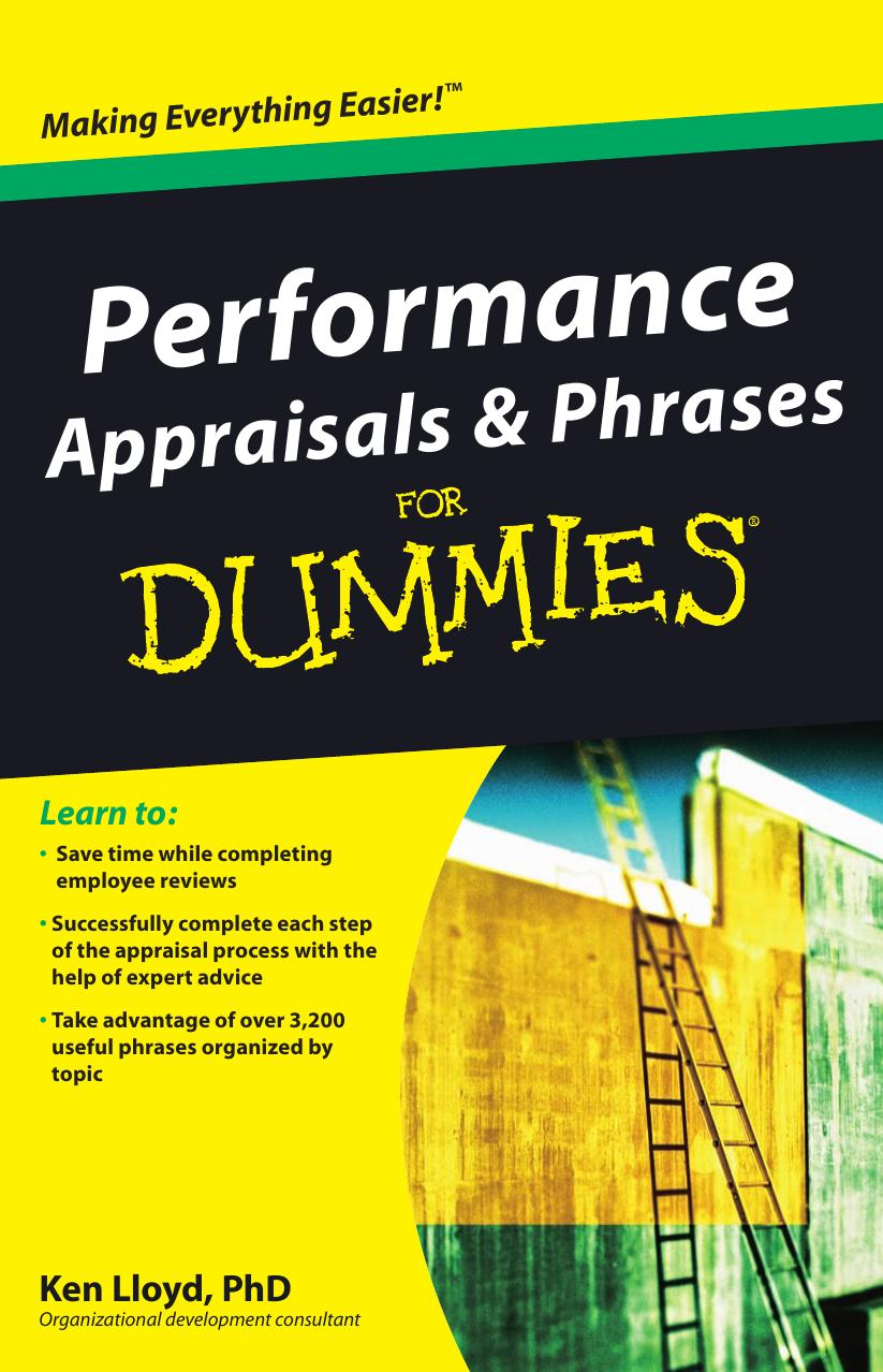 Performance Appraisals and Phrases for Dummies (ISBN by 0470498722)