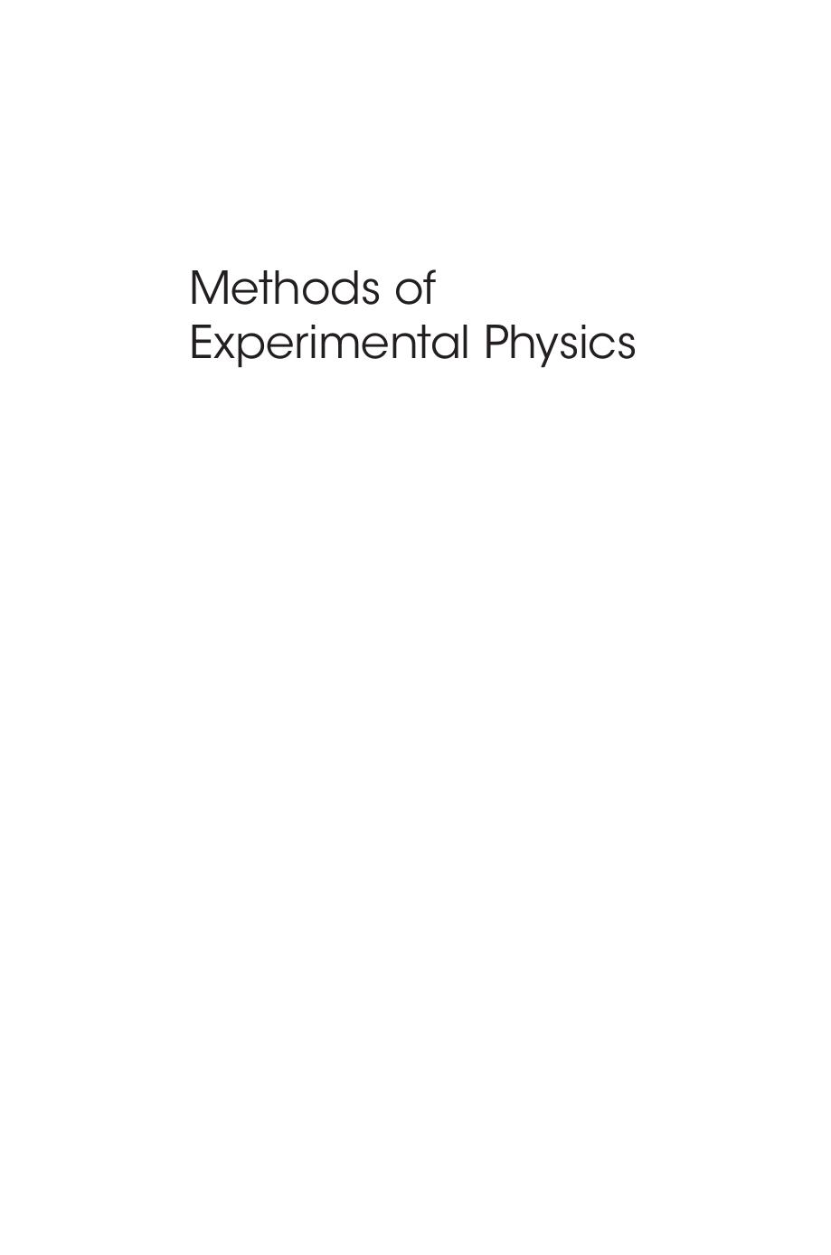 Pergament M. I. by Methods of Experimental Physics (2014)