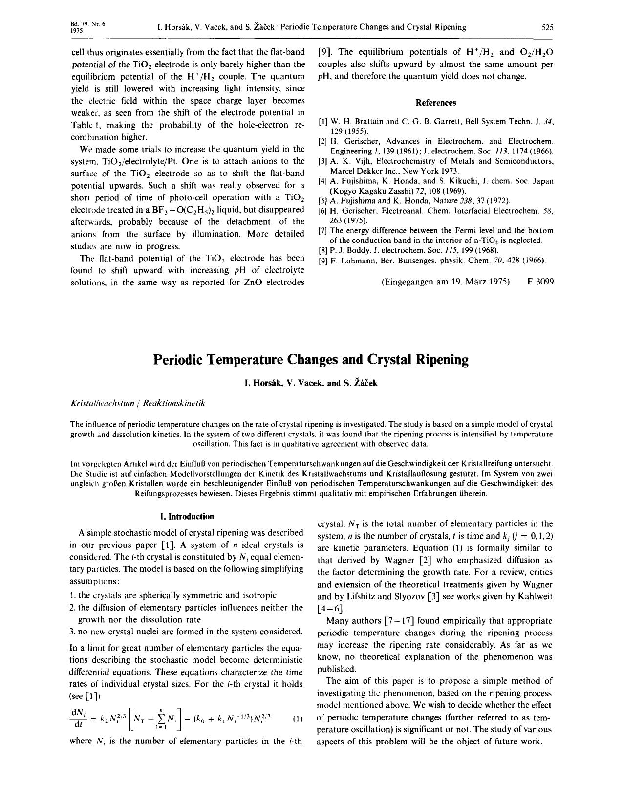 Periodic Temperature Changes and Crystal Ripening by Unknown