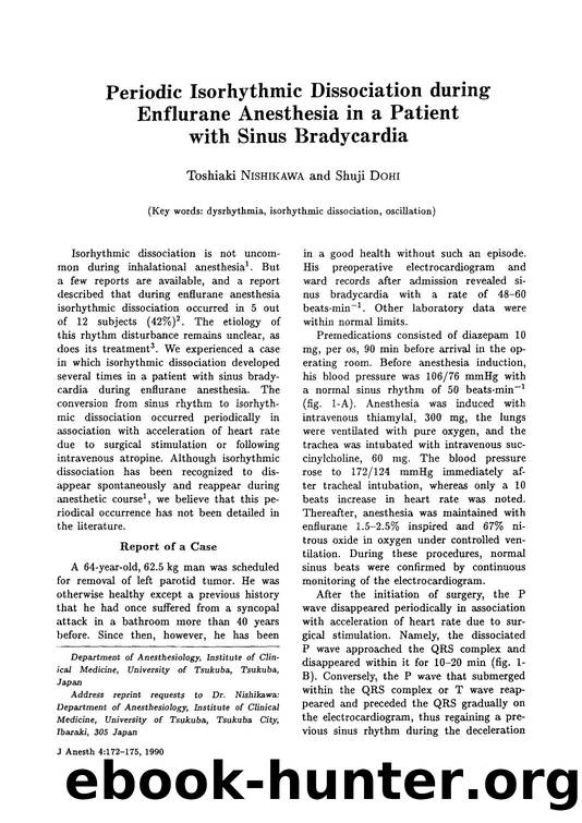 Periodic isorhythmic dissociation during enflurane anesthesia in a ...