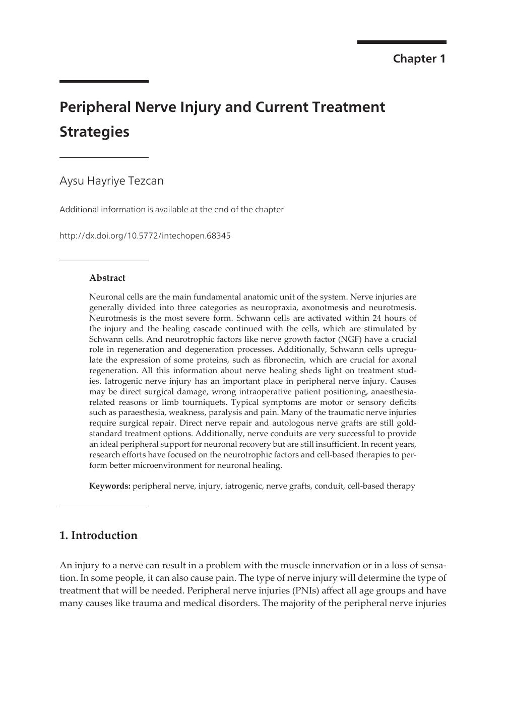 Peripheral Nerve Regeneration: From Surgery to New Therapeutic Approaches Including Biomaterials and Cell-Based Therapies by Unknow