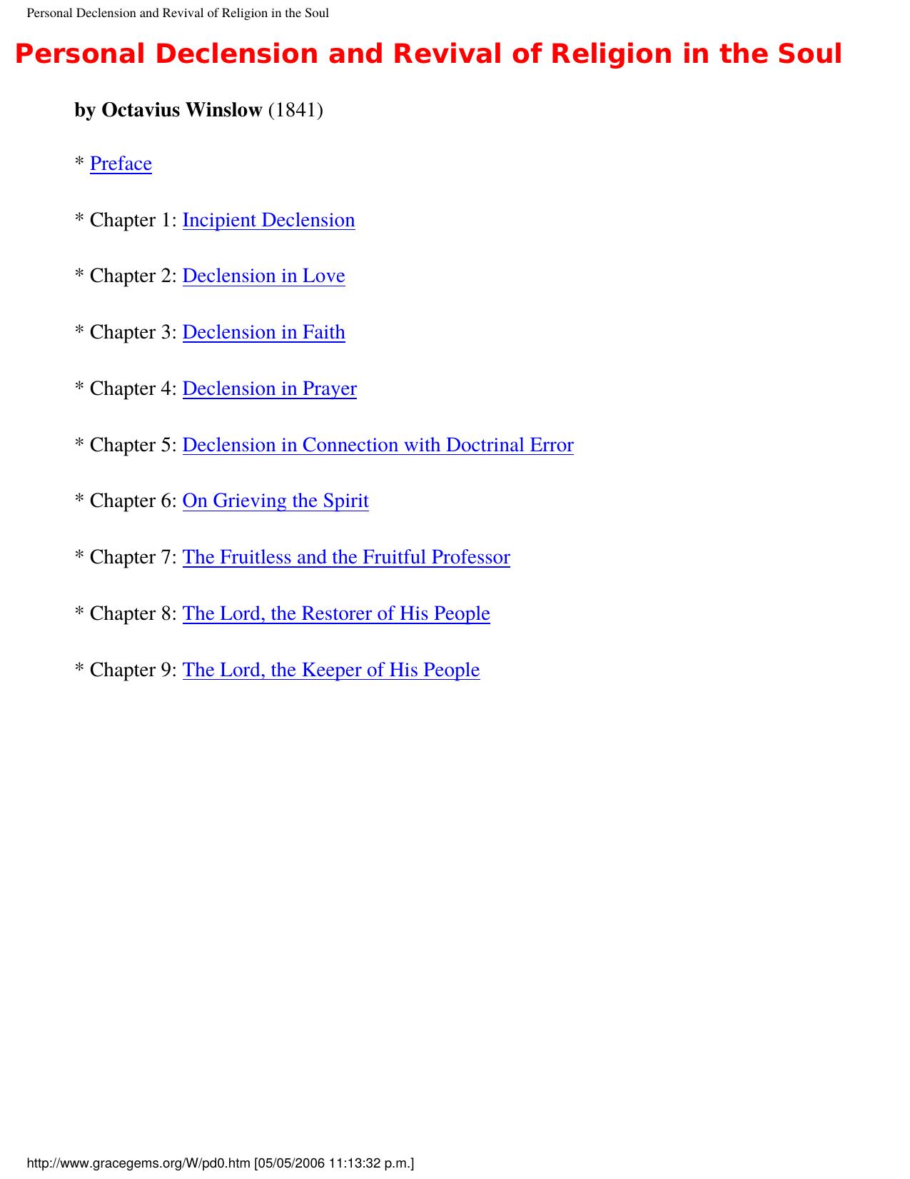 Personal Declension and Revival of Religion in the Soul by Personal Declension & Revival of Religion in the Soul (b)