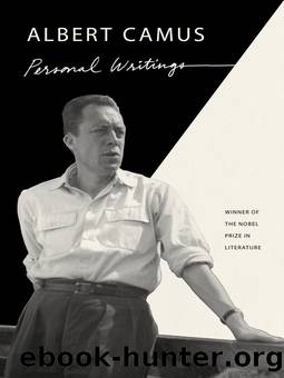Personal Writings by Camus Albert