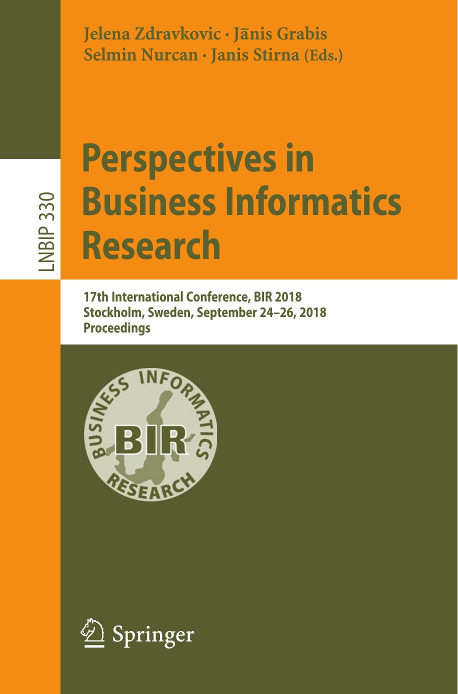 Perspectives in Business Informatics Research by Unknow