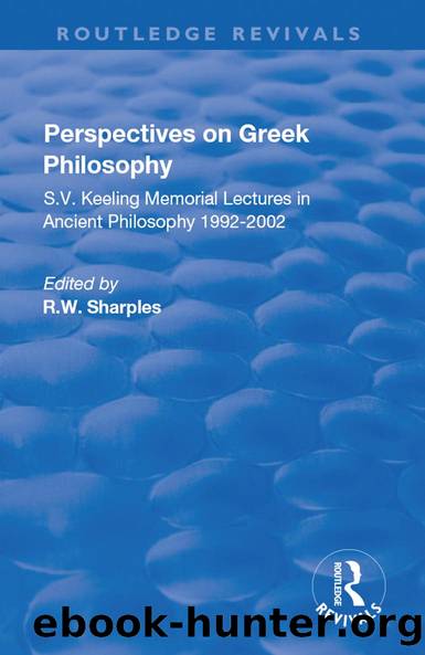 Perspectives on Greek Philosophy by R. W. Sharples