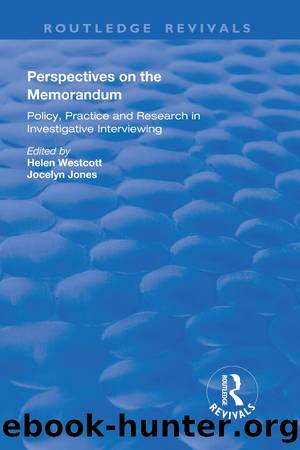 Perspectives on the Memorandum by Helen Westcott Jocelyn Jones