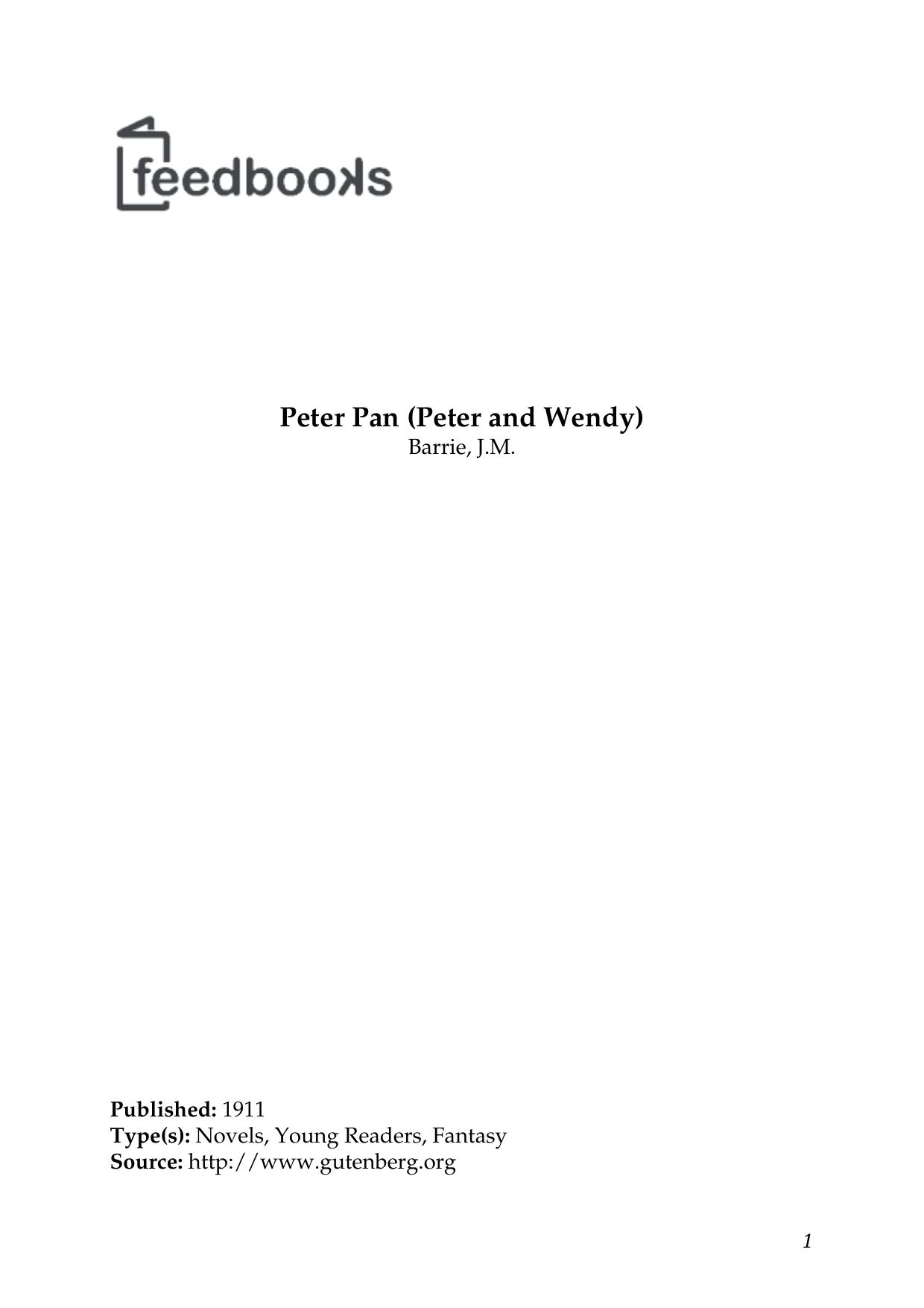Peter Pan by James Matthew Barrie