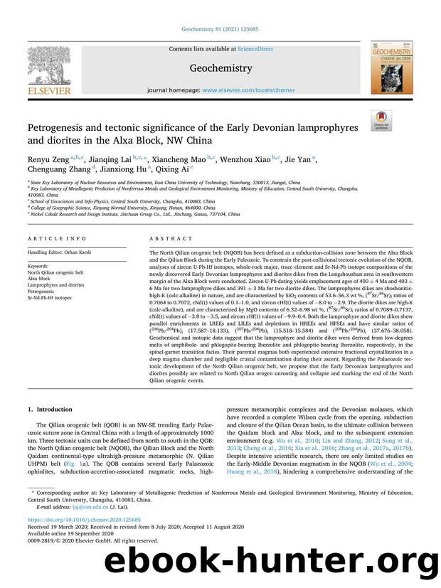 Petrogenesis and tectonic significance of the Early Devonian lamprophyres and diorites in the Alxa Block, NW China by unknow