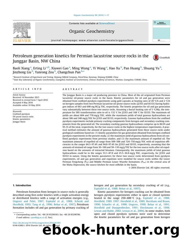 Petroleum generation kinetics for Permian lacustrine source rocks in the Junggar Basin, NW China by unknow