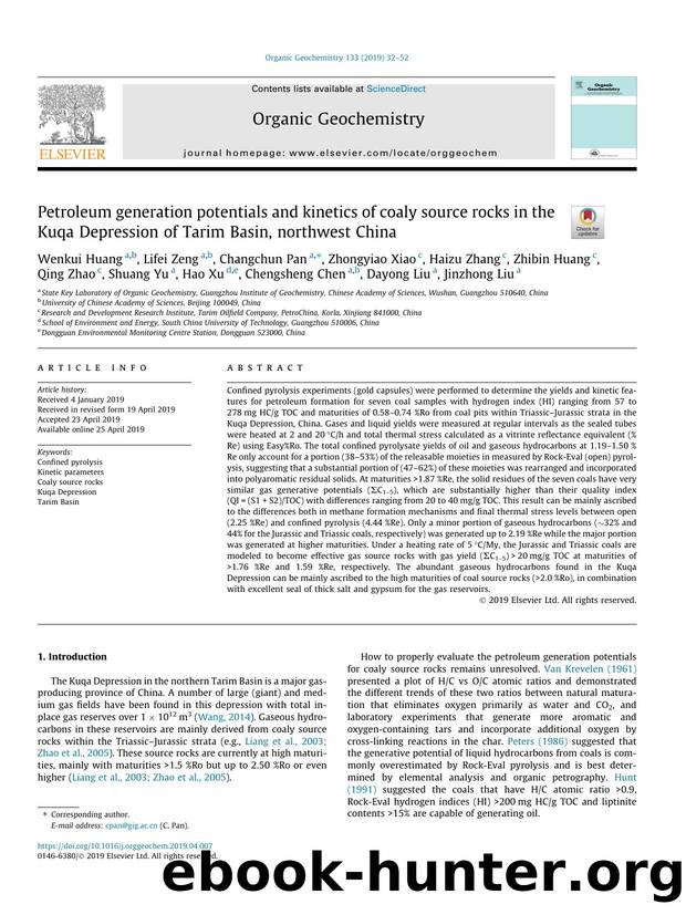Petroleum generation potentials and kinetics of coaly source rocks in the Kuqa Depression of Tarim Basin, northwest China by unknow