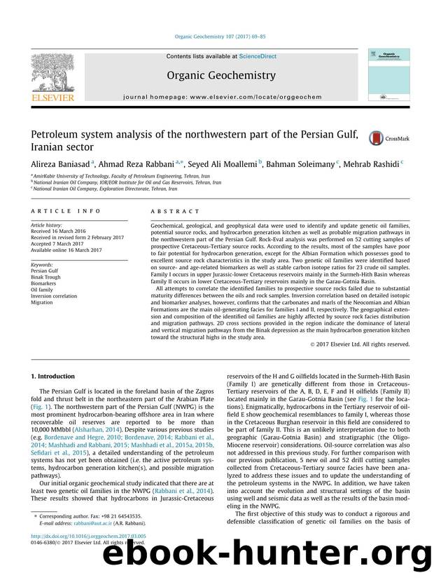Petroleum system analysis of the northwestern part of the Persian Gulf, Iranian sector by Alireza Baniasad & Ahmad Reza Rabbani & Seyed Ali Moallemi & Bahman Soleimany & Mehrab Rashidi