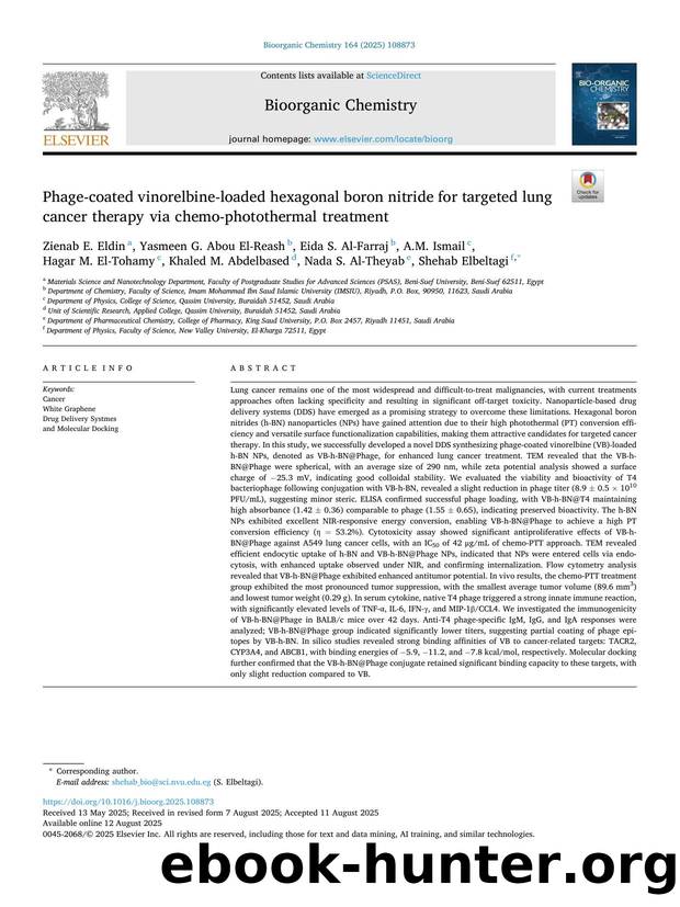 Phage-coated vinorelbine-loaded hexagonal boron nitride for targeted lung cancer therapy via chemo-photothermal treatment by unknow