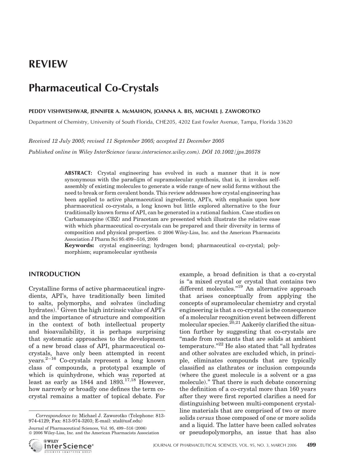 Pharmaceutical co-crystals by Unknown