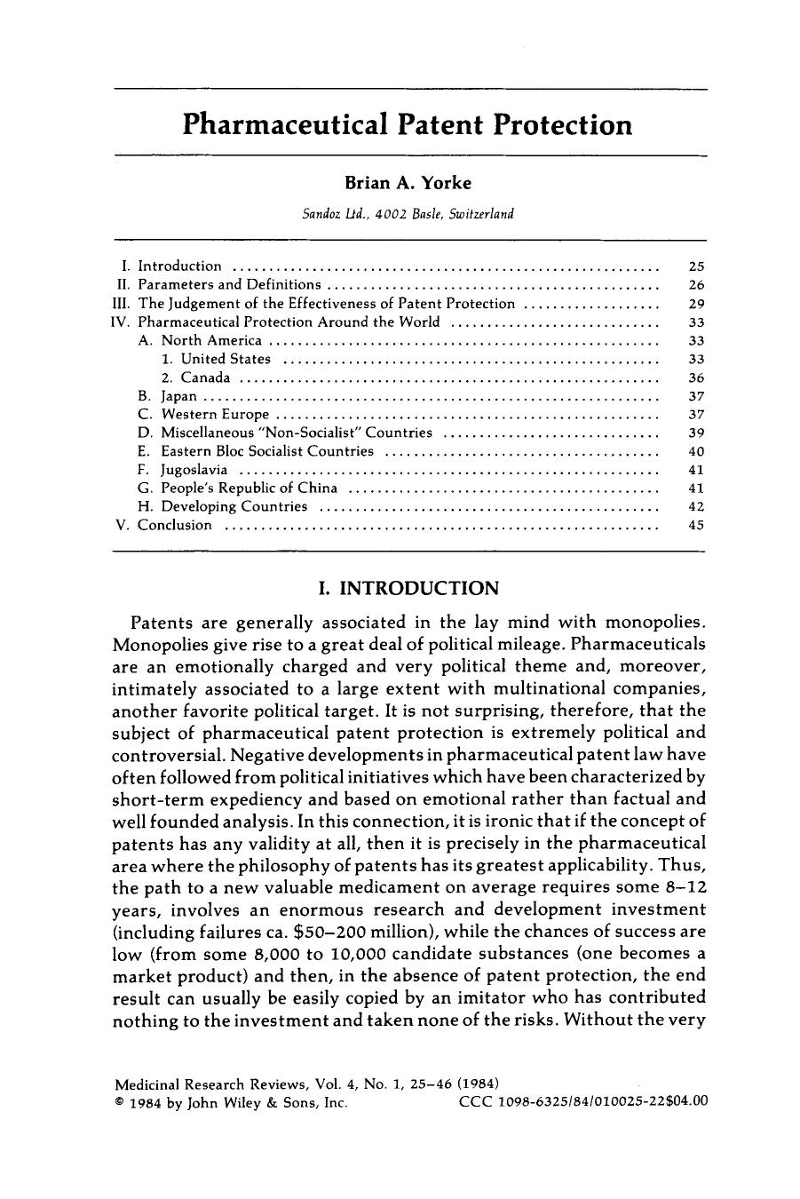 Pharmaceutical patent protection by Unknown
