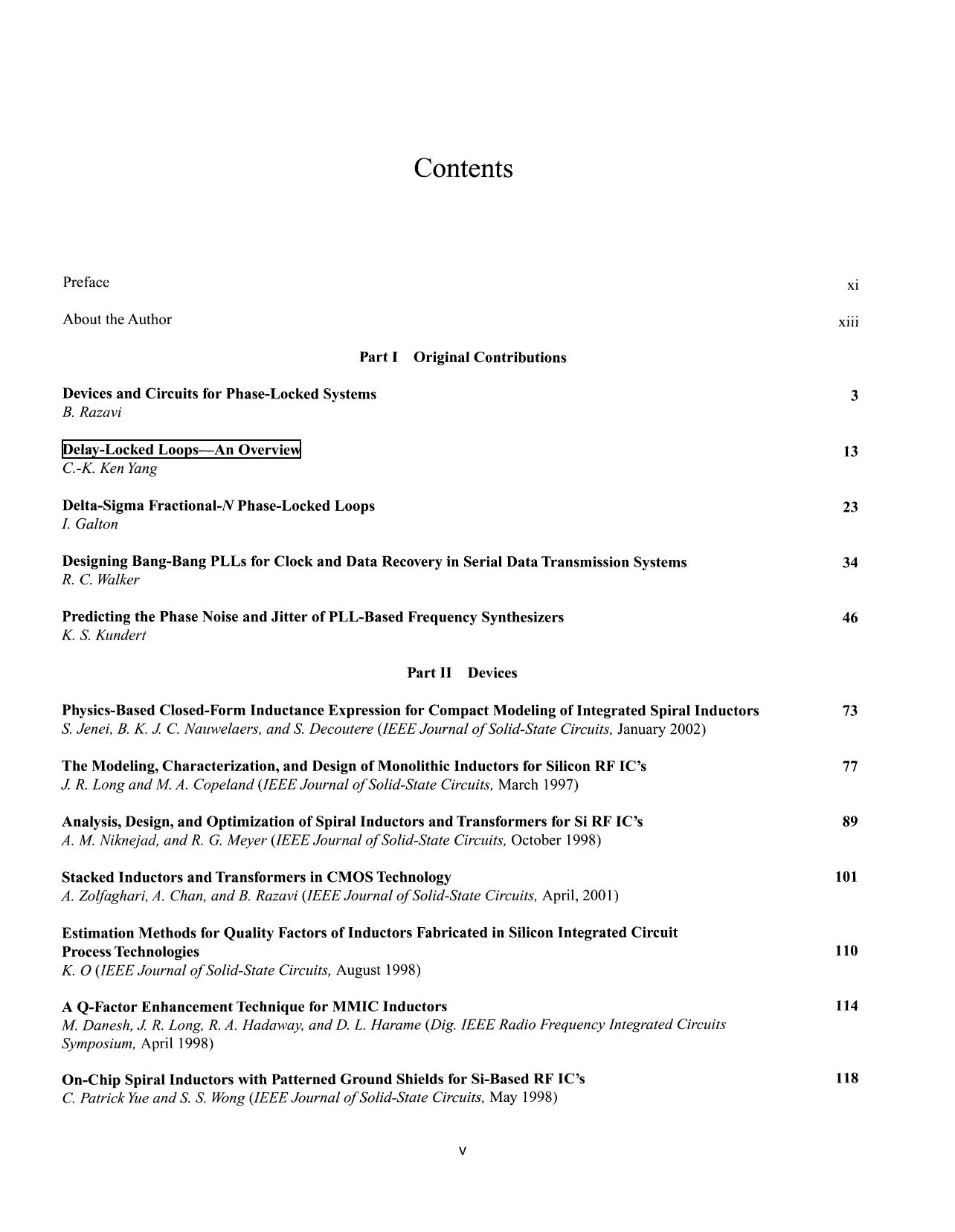 Phase-Locking in High-Performance Systems: From Devices to Architectures by Behzad Razavi