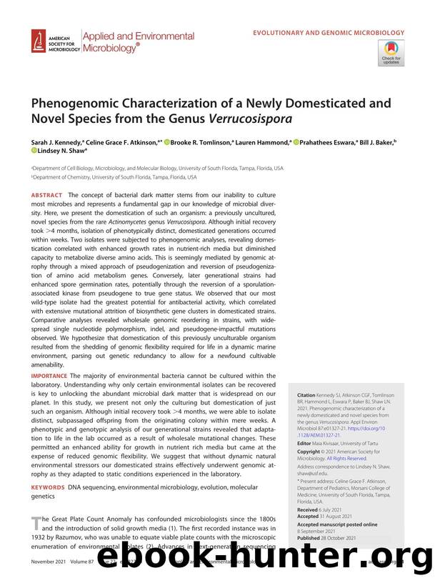 Phenogenomic Characterization of a Newly Domesticated and Novel Species from the Genus Verrucosispora by unknow