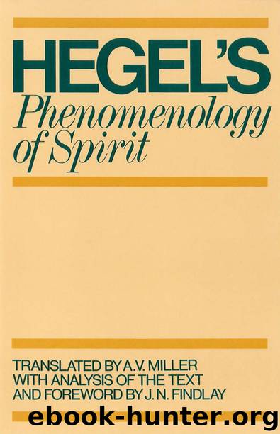 Phenomenology of Spirit by G. W. F. Hegel