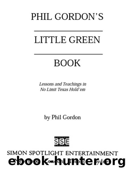 Phil Gordon's Little Green Book by Phil Gordon