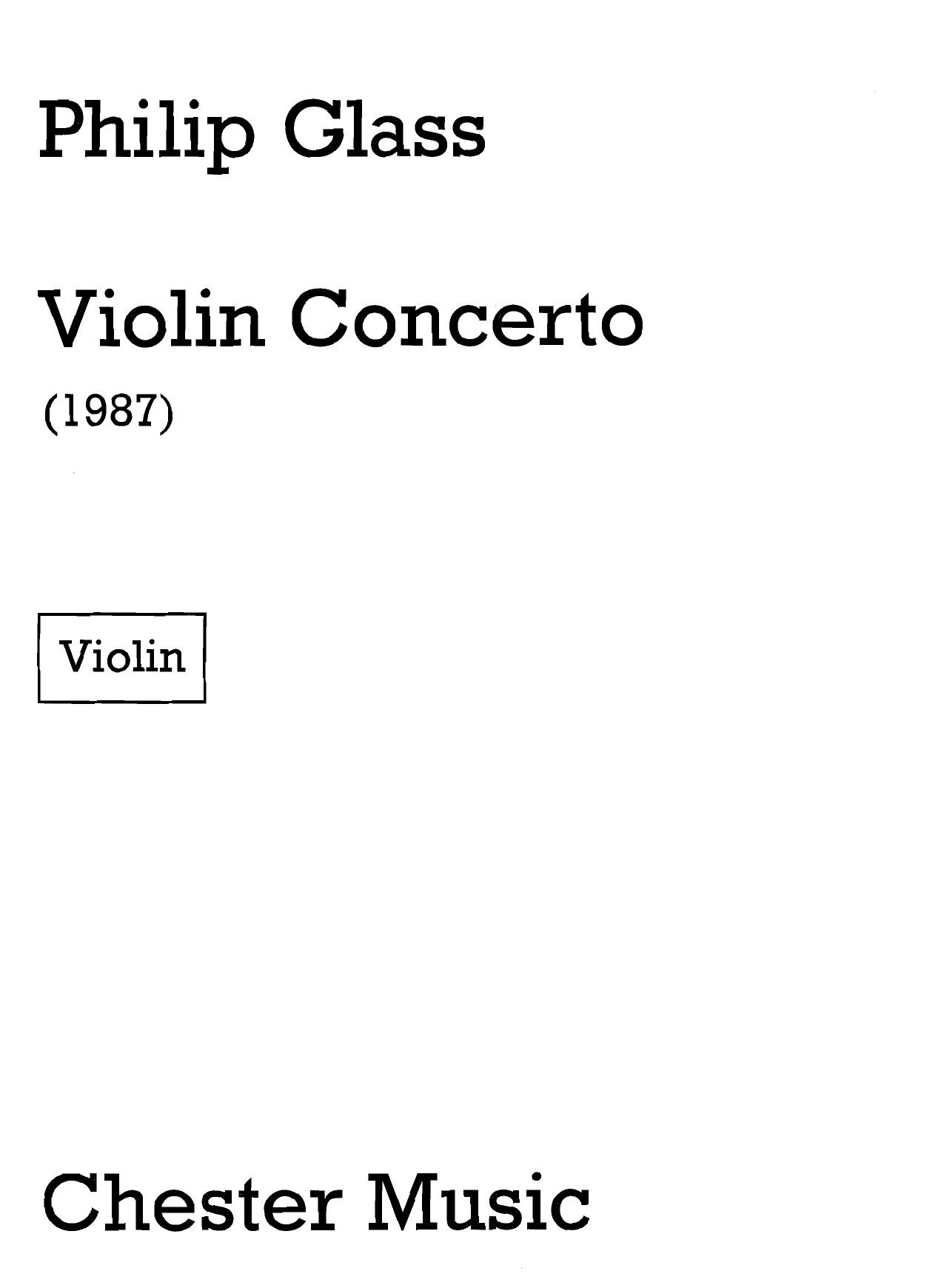 Philip Glass by Violin concerto