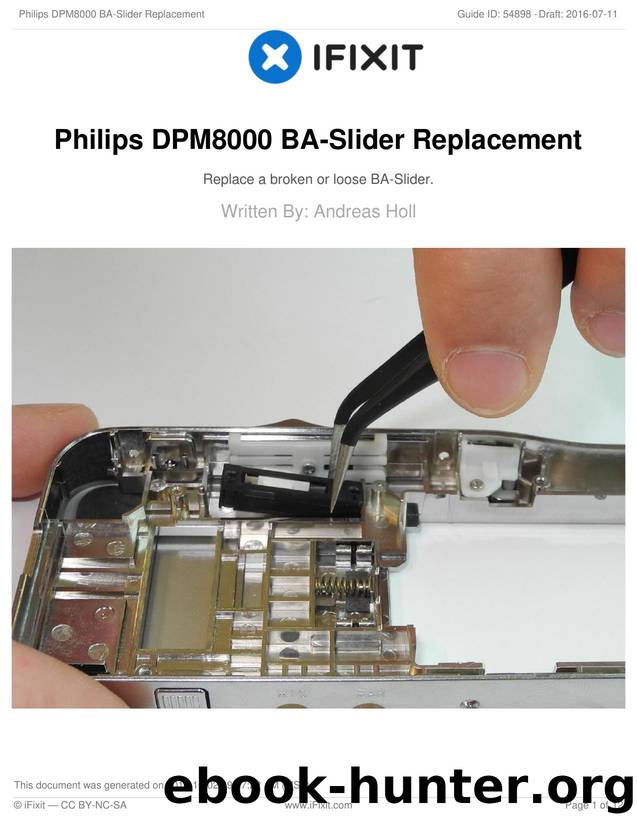 Philips DPM8000 BA-Slider Replacement by Unknown