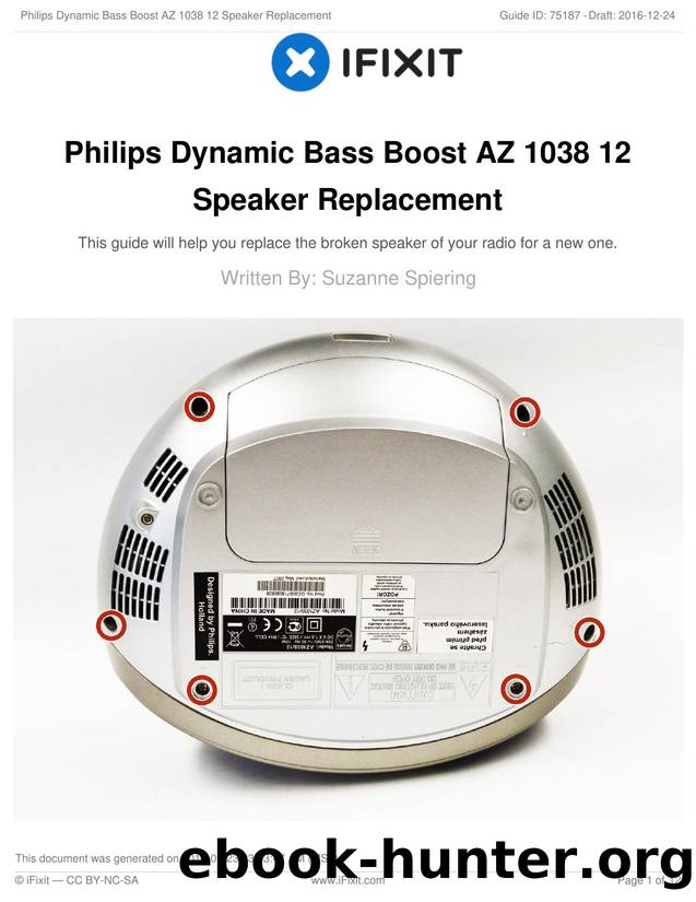 Philips Dynamic Bass Boost AZ 1038 12 Speaker Replacement by Unknown