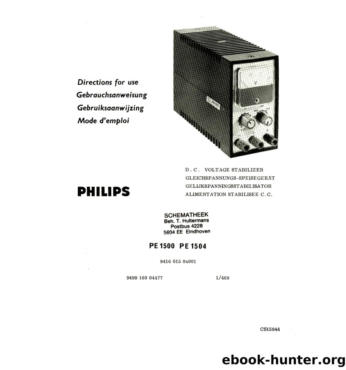 Philips PE1500 and PE1504 Manual by Unknown