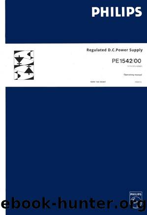 Philips PE1542 00 Operating Manual by Unknown