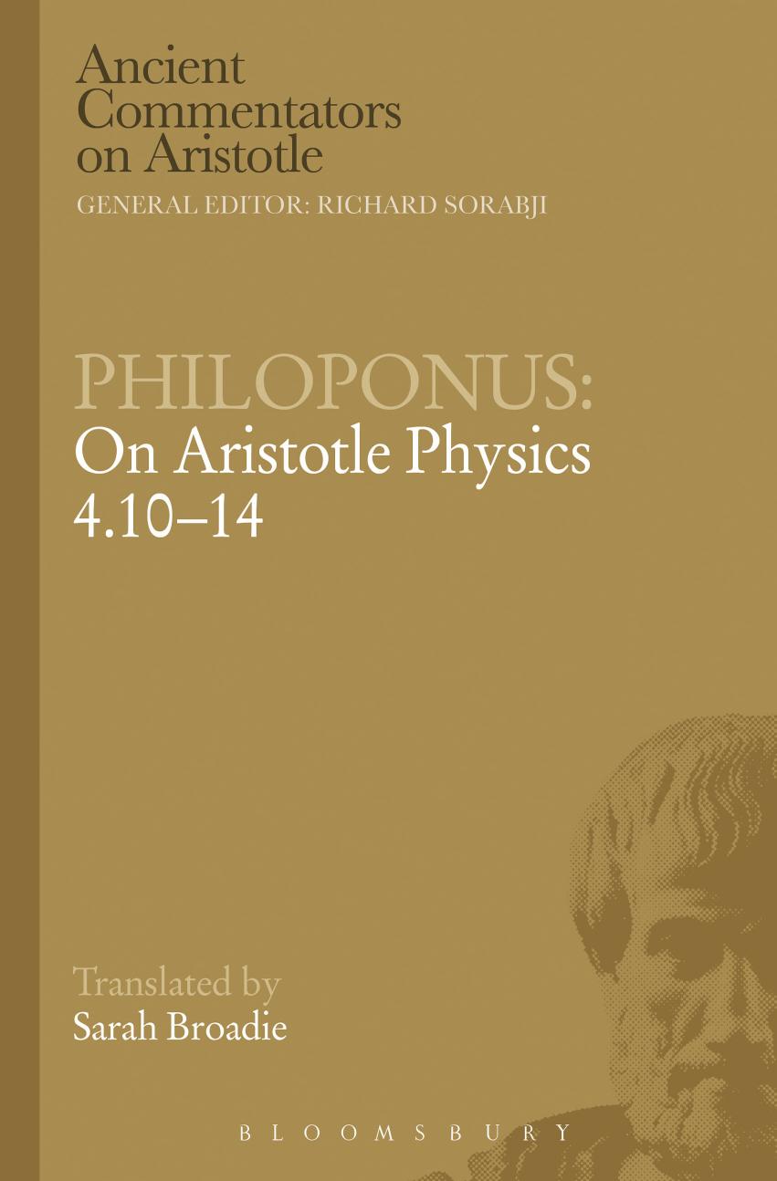 Philoponus: On Aristotle Physics 4.10-14 by Broadie Sarah;Philoponus
