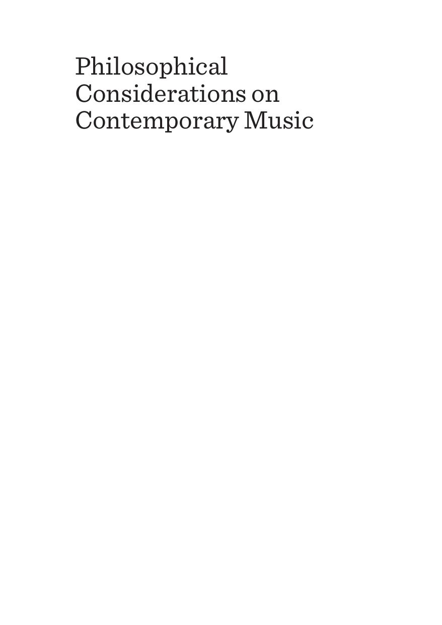Philosophical Considerations on Contemporary Music by Giacomo Fronzi