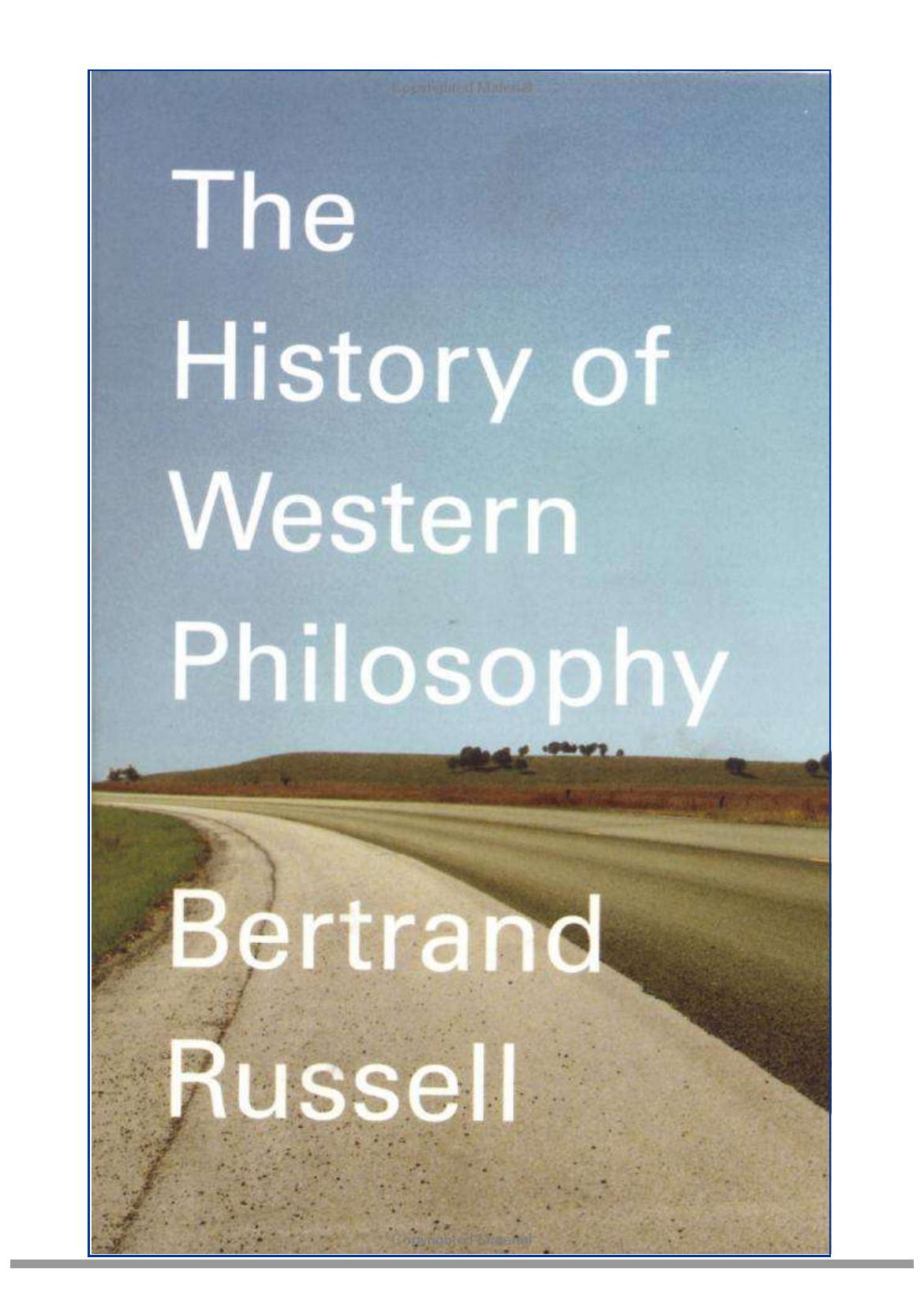 Philosophy History Western Russell Bertrand by Unknown
