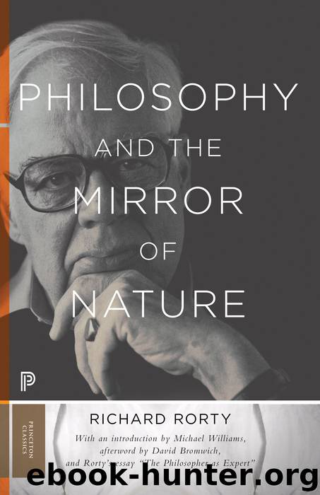 Philosophy and the Mirror of Nature by Rorty Richard