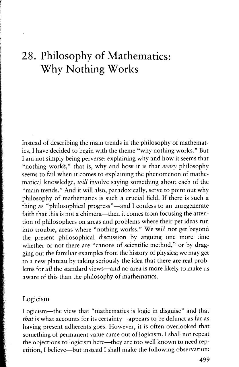 Philosophy of mathematics: selected readings by edited by Paul Benacerraf & Hilary Putnam
