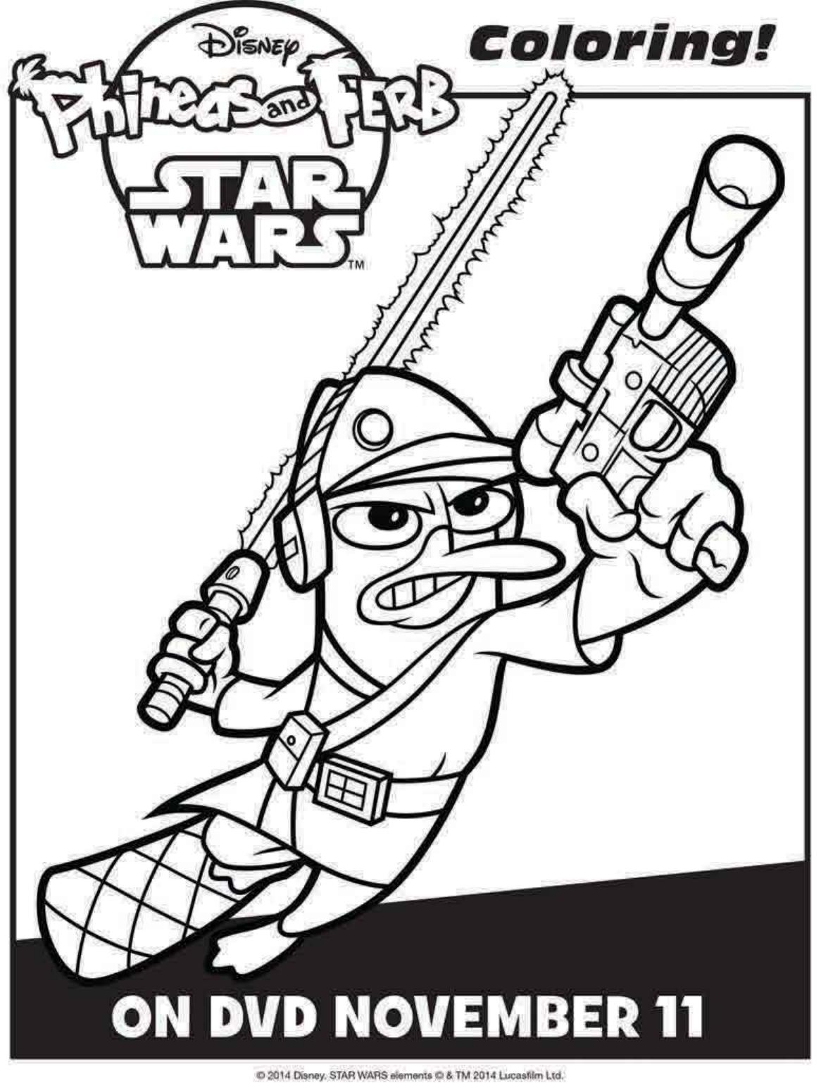 Phineas And Ferb Star Wars Activity Sheets by Unknown