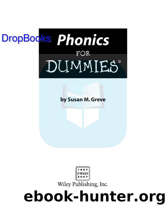 Phonics for Dummies ISBN by 0470127643 DropBooks APP