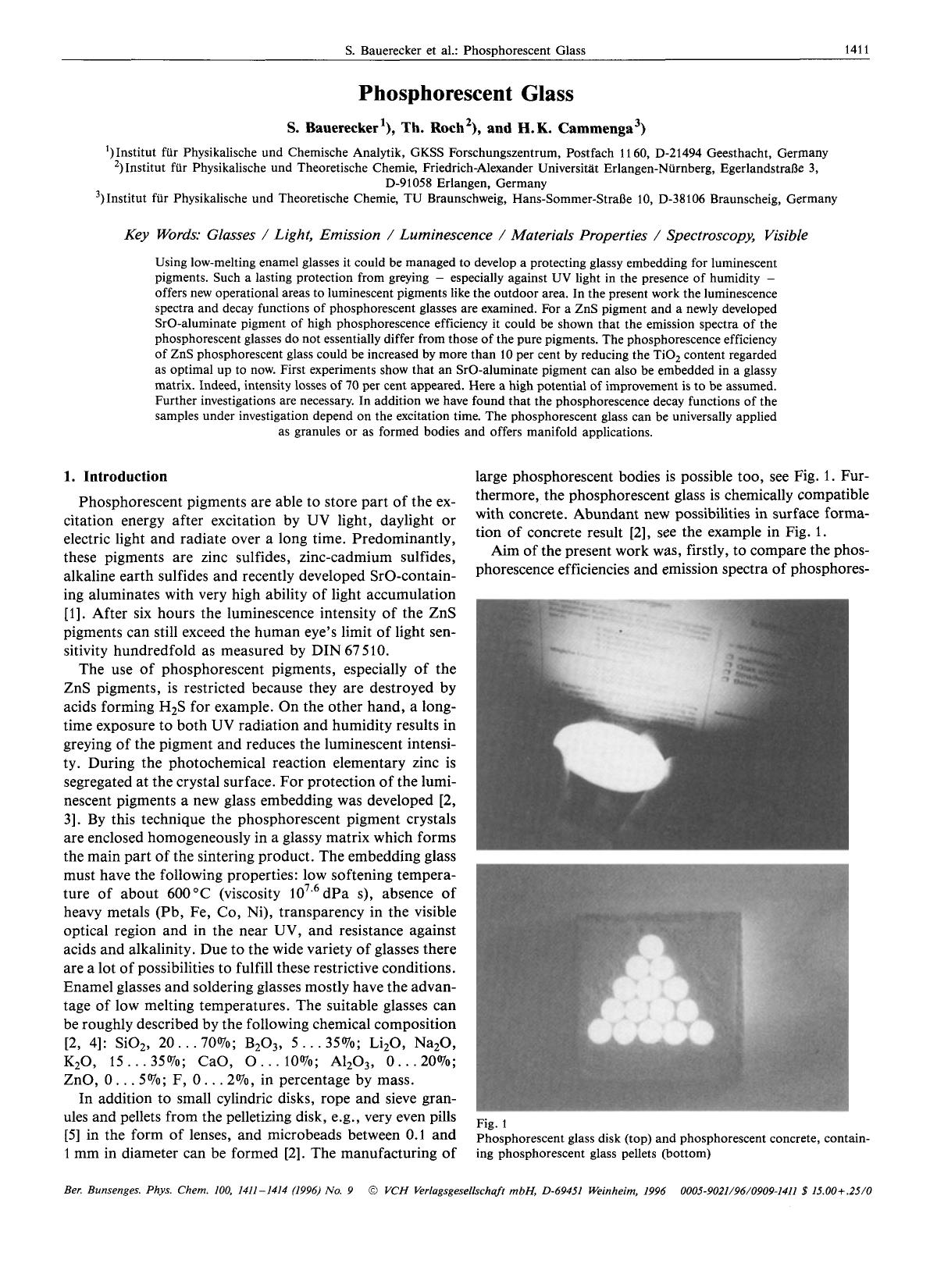 Phosphorescent glass by Unknown